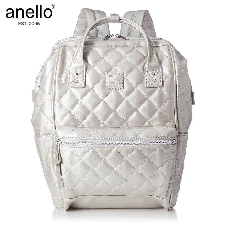 のAnelloの Couch Series Quilted Faux Leather Backpack AHB3001 Large
