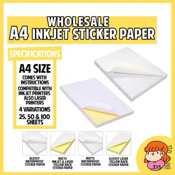 A4 printer paper Transparent Printable Vinyl Sticker Waterproof