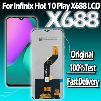 6.82 Original X688 For Infinix Hot 10 Play LCD Display Touch Screen Digitizer Assembly Repair Replacement Parts X688C X688B LCD