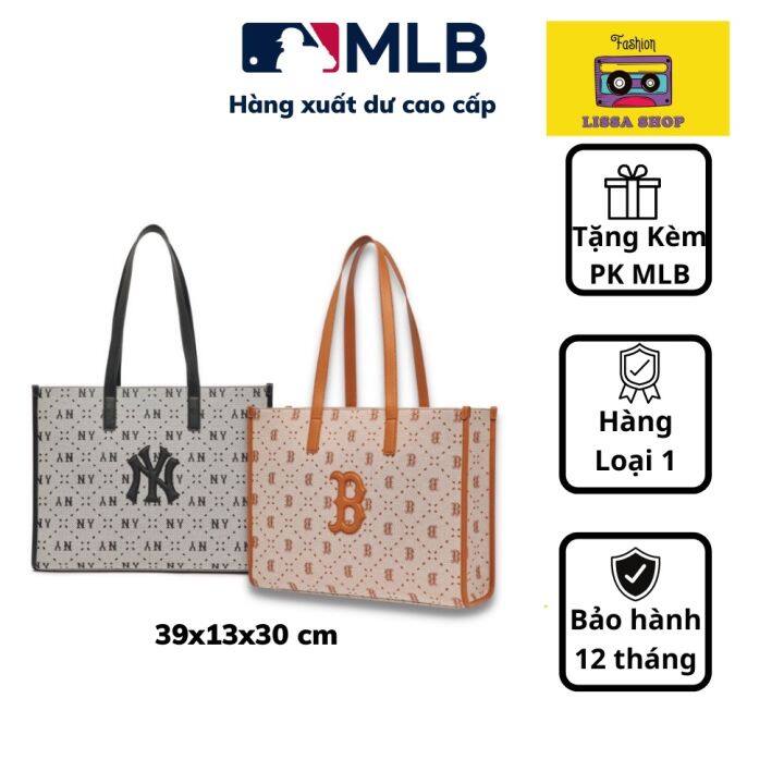 MLB Korea Big Diamond Monogram Jacquard Large Tote Bag