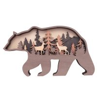 Bear and Deer , Bear Decorations for Home, Bear Art Wall Decor, Rustic Home Decor, Cabin Decor