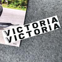 1 Pair Retro 3D Resin Gel Logo Stickers Car Emblem Decals Accessory Decor Motorcycle Scooter Body for VICTORIA Sixties 150i 300i Decals  Emblems