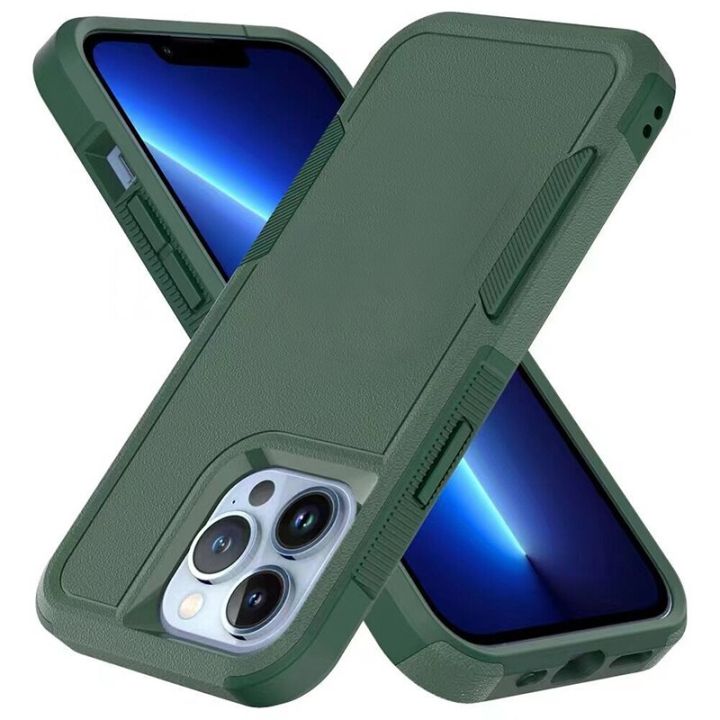 สินค้าใหม่ในสต็อก-สำหรับ-iphone-13-pro-max-เกราะหนักกันกระแทกกรณีสำหรับ-iphone-13-12-11-pro-max-14กรณีไฮบริดซิลิโคนที่ทนทานฮาร์ดพีซีปก