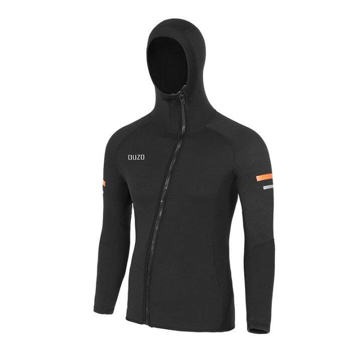 Hoodie Wetsuits Top Jacket Men 1.5Mm Neoprene Long Sleeve Shirt Front