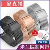 ⌚☊♣ [Factory direct sale] Metal stainless steel mens and womens watch with bracelet ultra-thin Milan steel belt mesh belt braided belt
