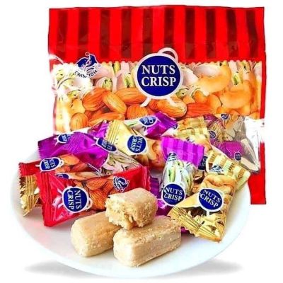 Nuts Crisp (ขนมถั่วตุ๊บตั๊บ) ขนมถั่วอัดแท่ง ถั่วตุ๊บตับ 500 กรัม