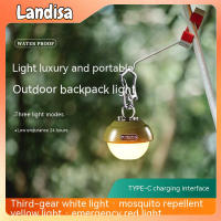 Outdoor Camping Lamp 3 Light Modes Multi-functional Usb Charging Camping Lantern With Hook Design