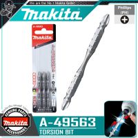 MAKITA ดอกไขควงแฉก / ชุดดอกสว่านไขควง (TORSION ทนกว่า 10 เท่า) - PH2 ยาว 65 มม.(3ดอก/PACK) รุ่น A-49563