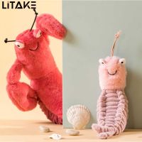 Lobster Plush Toy Stuffed Cartoon Sea Animal Plush Doll Cute Shrimp Plushies For Kids Gifts Home Decoration