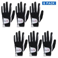 ⊙✾ 6 Pcs Efunist Golf Glove Men Left Hand Breathable Green 3D Performance Mesh Non-slip Micro Fiber Golf Gloves