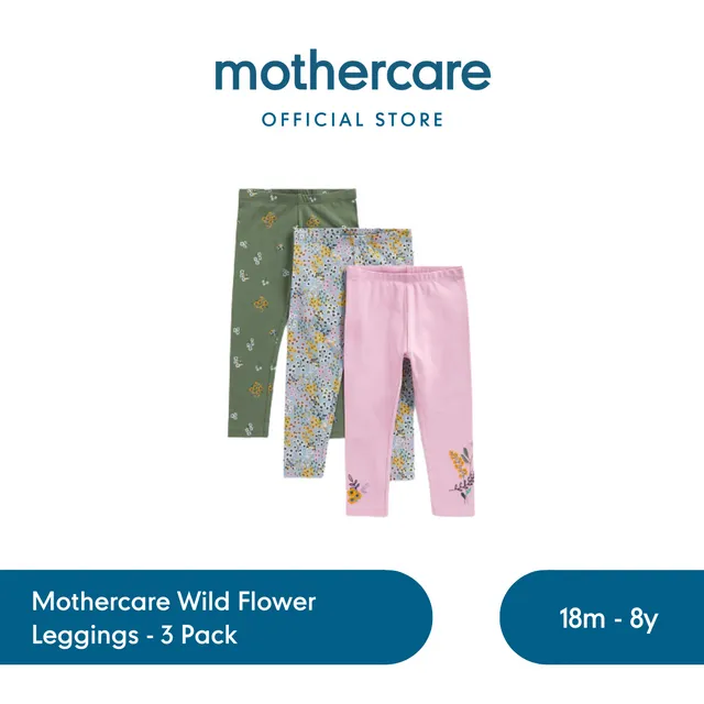 wild flower leggings - 3 pack - Mothercare