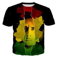 2023ใหม่ Reggae Originator Bob Marley 3D พิมพ์เสื้อยืดผู้ชายผู้หญิงฤดูร้อนแฟชั่น Casual O-Neck T เสื้อ Hip Hop Streetwear เสื้อ