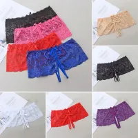 LiaoTai ผู้หญิงชุดชั้นในเซ็กซี่กางเกง Crotchless กางเกง Breathable Lace Knickers เอวต่ำเปิด Crotch โปร่งใส