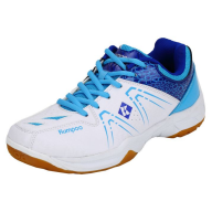Giày cầu lông, bóng chuyền, bóng bàn, giầy thể thao nam nữ Kumpoo KH16 mầu trắng xanh thumbnail