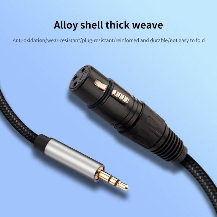 xlr-to-3-5mm-audio-cable-microphone-balanced-analog-audio-cord-xlr-female-to-aux-3-5mm-jack-for-computer-phone-speaker-amplifier-cables