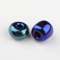 Ready Stock 1101Pcs Electroplated Iris Round Glass  Beads Colorful 3mm 1mm For Jewelry Necklace Bracelet