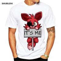 Kawaii Fnaf Plush Foxy Men T Shirt Summer Hip Hop T Shirt Pre-Cotton O-Neck Tshirt Man Ren Clothing Teenage