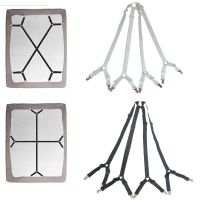 【cw】 Adjustable Bed Suspenders Sheet Fastener Straps Clippers Holder Gripper Fitted 1 Set Crisscross !