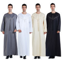 Mans Abaya มุสลิมชุดปากีสถานอิสลามเสื้อผ้า Abayas Robe ซาอุดีอาระเบีย Kleding Mannen Kaftan โอมาน Qamis Homme Musulman De Mode