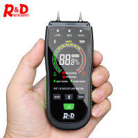 R &amp; D MT19C เครื่องวัดความชื้นไม้ Wall Water Tester เครื่องวัดความชื้นแบบดิจิตอลสอง Pins Hygrometer เครื่องตรวจจับอิฐซีเมนต์คอนกรีต