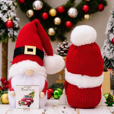 สุขสันต์วันคริสต์มาส less โนมส์ตุ๊กตาซานตาตุ๊กตาถือบัตรคริสต์มาสต้นไม้แขวนเครื่องประดับ Noel คริสต์มาสตกแต่งบ้าน