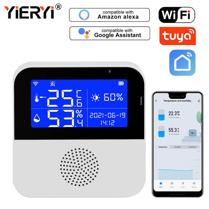 Tuya WiFi Hygrometer Detector Temperature Humidity Sensor Thermo Meter ...