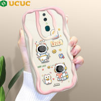 UCUC เคส HP ปลอกสำหรับ OPPO F9 F11 Realme Ul เคสมือถือการ์ตูนมนุษย์อวกาศนาซ่าเนื้อครีมเคสนิ่มขอบลอน