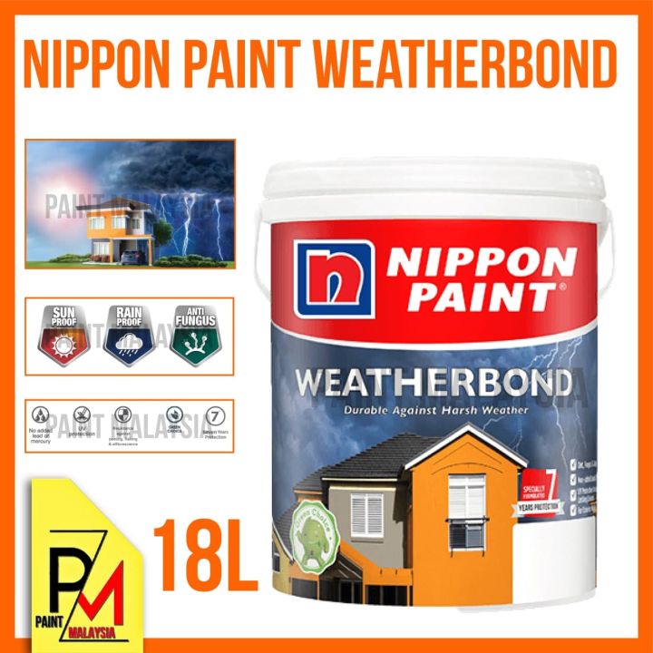 NIPPON Paint Weatherbond Wall Paint Exterior Paint Dinding Luaran ...