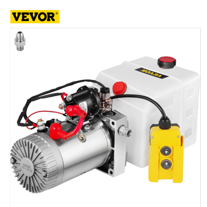 VEVOR 4 Quart Hydraulic Pump For Dump Trailer Hydraulic Power Unit 12V ...