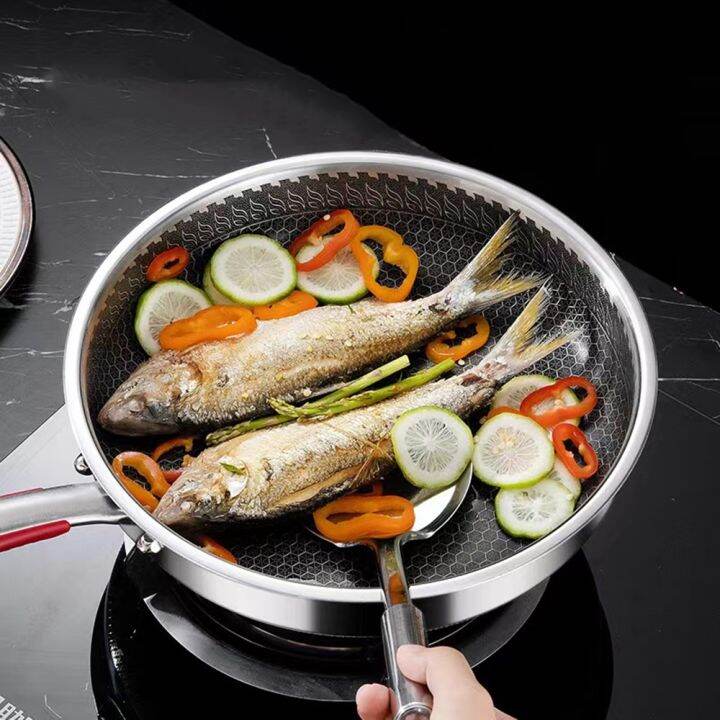 22-28-30cm-frying-pan-food-grade-316-stainless-steel-non-stick-pan-honeycomb-pot-bottom-induction-cooker-gas-stove-general-wok