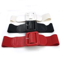 HOT★Big Buckle Wide Waist Belt Corset Belt Woman Slim Decorative Waistband Elastic Cummerbunds Fashion Women Patent Leather Belt