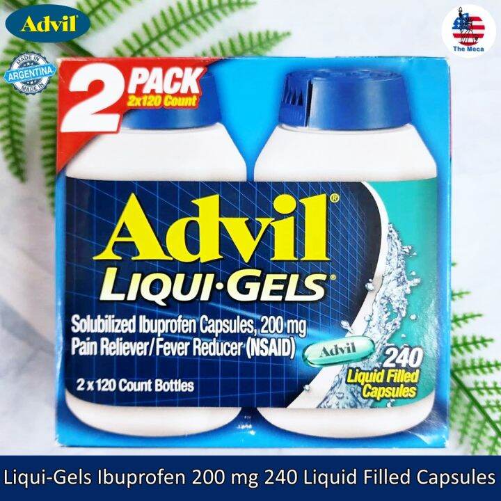 Advil® LiquiGels Ibuprofen 200 mg 240 Liquid Filled Capsules Lazada