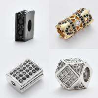 【YF】✑◘✱  3pcs/lot Rhombic Geometrical CZ Spacer Beads Wholesale Diy Jewelry Finding Supplies