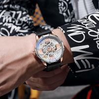 ⌚นาฬิกาผู้ชาย Montre Homme แบรนด์หรูนาฬิกาข้อมือผู้ชายนาฬิกาข้อมือกลไกเรืองแสงสำหรับกันน้ำผู้ชาย