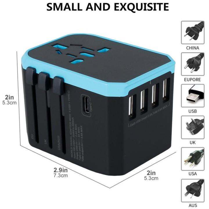 universal-travel-adapter-ปลั๊กอะแดปเตอร์สากล4-2-4a-usb-1-2-4a-type-c-ac-socket-travel-adapter-ปลั๊กอะแดปเตอร์สากล-xinanhome