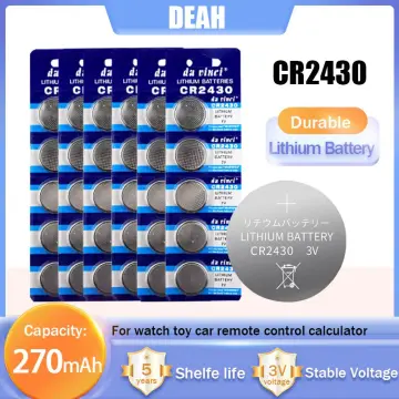 Original 5-20 CR2430 CR 2430 3V Lithium Battery for Watch Car