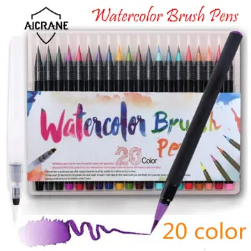 Watercolor Pen, 6 Pcs, Watercolor Pen, Watercolor Pen, Watercolor Pen,  Refillable Watercolor Pen, Watercolor Brush, Watercolor Brush.3 Pointed-tip  Bru