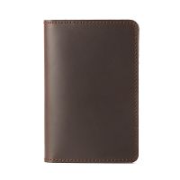 Genuine Leather Passport Cover Men Wallet ID Credit Card Case Vintage Male Passport Holder for Men Slim Document Crazy Horse Card Holders