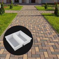 ❉✖⊕ (Yixuanmaoy) Brick Stone Mold Pavement DIY Path Maker Mold Paving Cement Brick Garden Decor