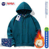 NASA GISS รุ่นร่วม 230g แขนยาวหนัก T เสื้อเชิ้ตผู้ชายและผู้หญิงเสื้อสเวตเตอร์แบบบางหลวมมีฮู้ดเสื้อตัวในแฟชั่น