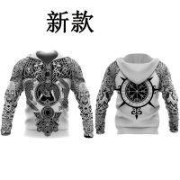 Beautiful pattern Viking Tattoo 3D Printed Men hoodies Harajuku Fashion Hooded Sweatshirt Autumn Unisex hoodie sudadera hombre