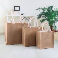 Wholesale DIY Hand-painted Graffiti Jute Linen Handbag Cotton Linen Bag Overprint Logo