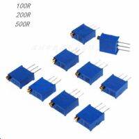 (10PCS) NEW 3296W Multi-turn Adjustable Potentiometer 100R / 200R / 500R