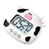 ✴✁ Decorative Clock Timer Home Kitchen The Cow Adorable Cooking White Abs Large Screen Student