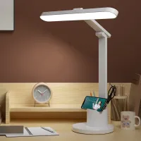 High-end Zhuoqi led learning table lamp eye protection rechargeable primary school student bedroom children ins multi-functional reading and learning lamp