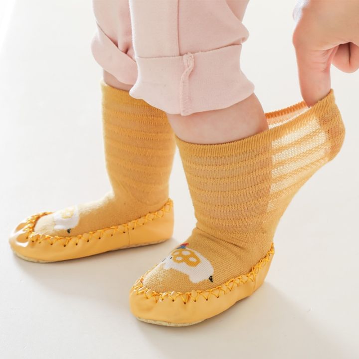 cod-animal-mesh-leather-bottom-childrens-floor-baby-toddler-shoes-non-slip-rubber