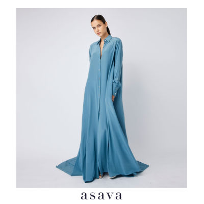 [asava ss20] Long sleeve shirt gown เดรสเชิ้ต อาซาวา แขนยาว