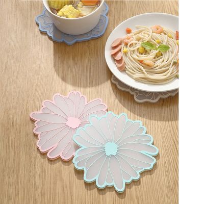 【CC】☂☒✷  Floral Silicone Tablemat Dining Table Insulation Cup Holder Coaster Bowl Placemat Pannenlap