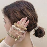 KF106 Korean crystal beads rubber band personality hair ties