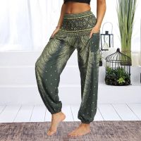 Womens Loose Yoga Pants Floral Print Wide Leg Trousers Long Stretch Pants Loose Palazzo Trousers Sweatpants Harlan Pants